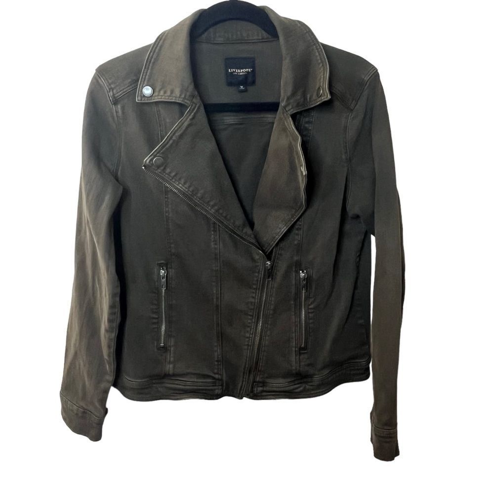 Liverpool Olive Green Moto Jacket